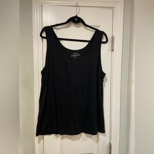 Sonoma Woman Size 2X Black Everyday Tank Scoop Neck Soft Cotton Stretch